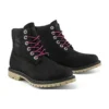 Paninara kragenlose, 6 Zoll breite, wasserdichte Stiefel „Schwarz Nubuck“