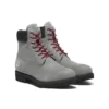 Premium 6-Inch Boot „Graues Nubukleder mit Rot“