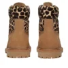 Premium 6-Inch Lace Up Boot „Leopardenmuster Beige Nubuk“
