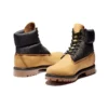 Premium 6-Inch Leather and Fabric Boots „Weizen-Nubuk mit Schwarz“