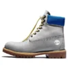 Premium 6-Inch Waterproof Boot „Grau mit blauem Kragen“