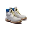 Premium 6-Inch Waterproof Boot „Grau mit blauem Kragen“