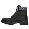 Premium 6-Inch Waterproof Boot „Schwarz und Logo-Print“