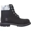 Premium 6-Inch Waterproof Boot „Schwarzes Nubukleder mit grauem Camo-Kragen“