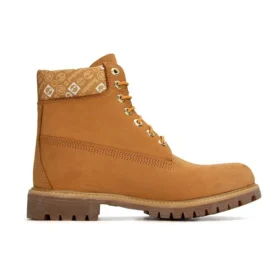 Premium 6-Inch Waterproof Boot „Wheat and Logo Print“