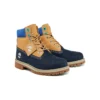 Premium 6-Inch Waterproof Boot „Wheat Blue Navy“