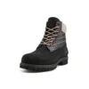 Premium Waterproof Boot mit breiter Passform, wasserdicht „Schwarzes Nubukleder mit Rosa“
