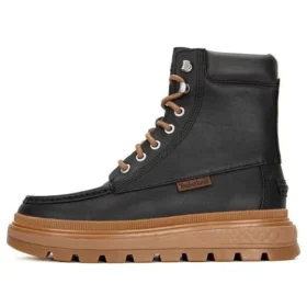 Ray City Moc Toe Chukka-Stiefel „Schwarzes regeneratives Leder“