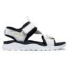Ripcord Sandalen mit zwei Riemen „White Schwarz“
