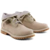 Roll Top Stiefel Basic „Beige mit Hellgrau“