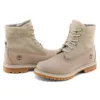 Roll Top Stiefel Basic „Beige mit Hellgrau“