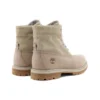 Roll Top Stiefel Basic „Beige mit Hellgrau“