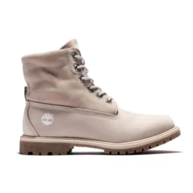 Roll-Top-Stiefel Basic „Hellrosa mit Karomuster“