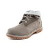 Roll-Top-Stiefel Basic „Mittelgrau mit Hellgrau“