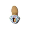 Roll Top Stiefel Basic „Weizenrosa mit Karomuster“