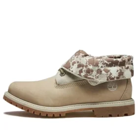 Roll-Top-Stiefel mit weiter Passform „Weizen Braun“