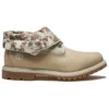 Roll-Top-Stiefel mit weiter Passform „Weizen Braun“