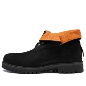 Roll Top Treadlight Wide-Fit Stiefel „Schwarz Nubuck“