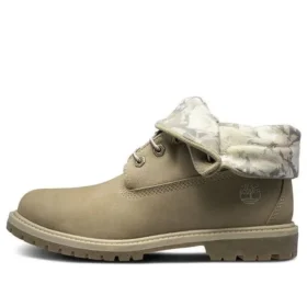 Roll Top Wide Fit Stiefel Basic „Beige White Camouflage“