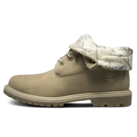 Roll Top Wide Fit Stiefel Basic „Beige White Camouflage“