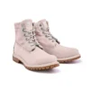 Roll Top Wide Fit Stiefel Basic „Hellrosa mit Karomuster“