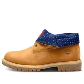 Roll Top Wide Fit Stiefel Basic „Weizen Blue“