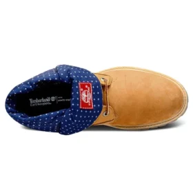 Roll Top Wide Fit Stiefel Basic „Weizen Blue“