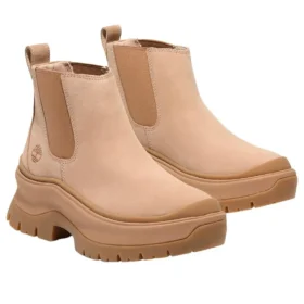 Roxie Lane Chelsea-Stiefel „Hellbeiges Nubukleder“