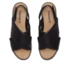 Safari Dawn Riemchensandale „Schwarz Full Grain“