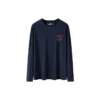 Schuh-Logo-Langarm-T-Shirt „Navy Pink“