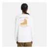 Shoe Logo Langarm-T-Shirt „Weiß Gelb“