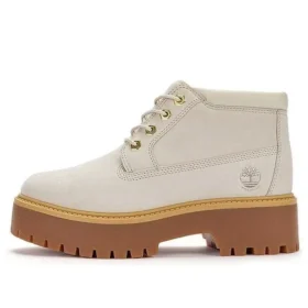 Stone Street Mid Schnürstiefel, wasserdicht „White Nubuck“