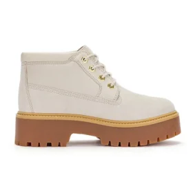Stone Street Mid Schnürstiefel, wasserdicht „White Nubuck“