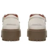 Stone Street Plateau-Schnallenstiefel „Beige Natural Nubuck“