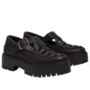 Stone Street Plateau-Stiefel mit Schnalle „Schwarz Full Grain“