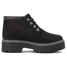 Stone Street Premium Platform Wasserdichte Chukka-Stiefel „Schwarz Nubuck“