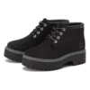 Stone Street Premium Platform Wasserdichte Chukka-Stiefel „Schwarz Nubuck“