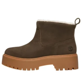 Stone Street Warm-Lined Platform „Dark Braun Full Grain“
