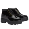 Stone Street Waterproof Platform Stiefel „Schwarz Patent Leather“