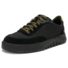 Supaway Oxford-Sneaker aus Leder und Stoff „Schwarz mit Gold“