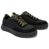 Supaway Oxford-Sneaker aus Leder und Stoff „Schwarz mit Gold“