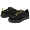 Supaway Oxford-Sneaker aus Leder und Stoff „Schwarz mit Gold“