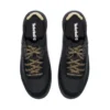 Supaway Oxford-Sneaker aus Leder und Stoff „Schwarz mit Gold“