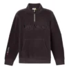 Sweatshirt mit 1/4-Reißverschluss und linearem Logo „Schwarz“