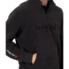 Sweatshirt mit 1/4-Reißverschluss und linearem Logo „Schwarz“