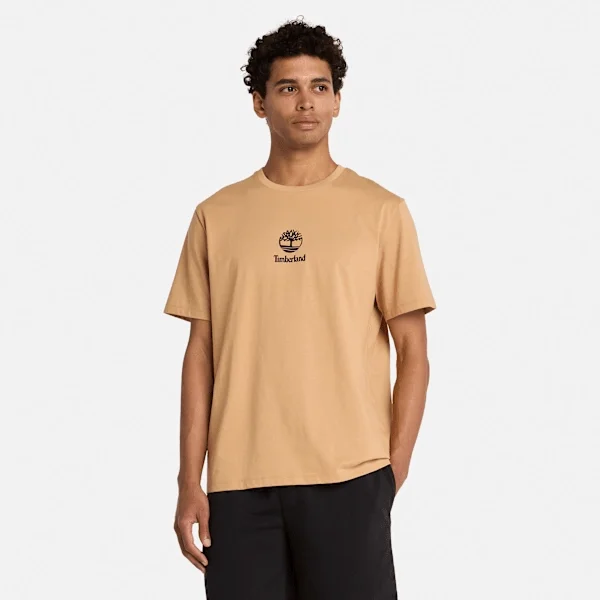 T-Shirt mit gestapeltem Logo und kurzen Ärmeln T-Shirt mit gestapeltem Logo und kurzen Ärmeln