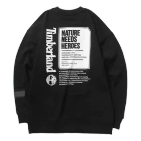 Timberland Back Large Logo Printing Sports Schwarz