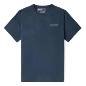 Timberland bedrucktes Kurzarm-Shirt mit Rundhalsausschnitt Blau