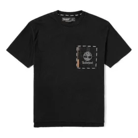 Timberland Casual Loose Rundhals-Shorts mit kurzen Ärmeln, Schwarz