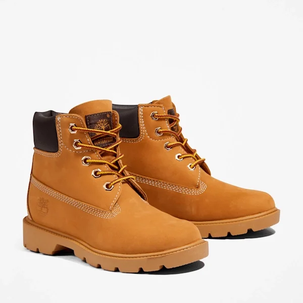 Timberland® Classic 6-Inch wasserdichte Stiefel für Jugendliche – Weizen Timberland® Classic 6-Inch wasserdichte Stiefel für Jugendliche – Weizen